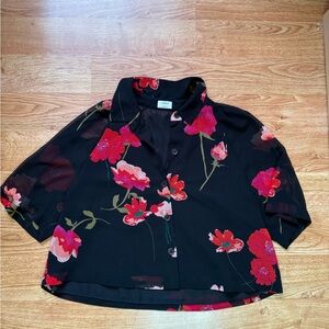 Wilfred Black Floral Blouse